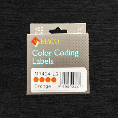 Self Adhesive Colour Coding Labels